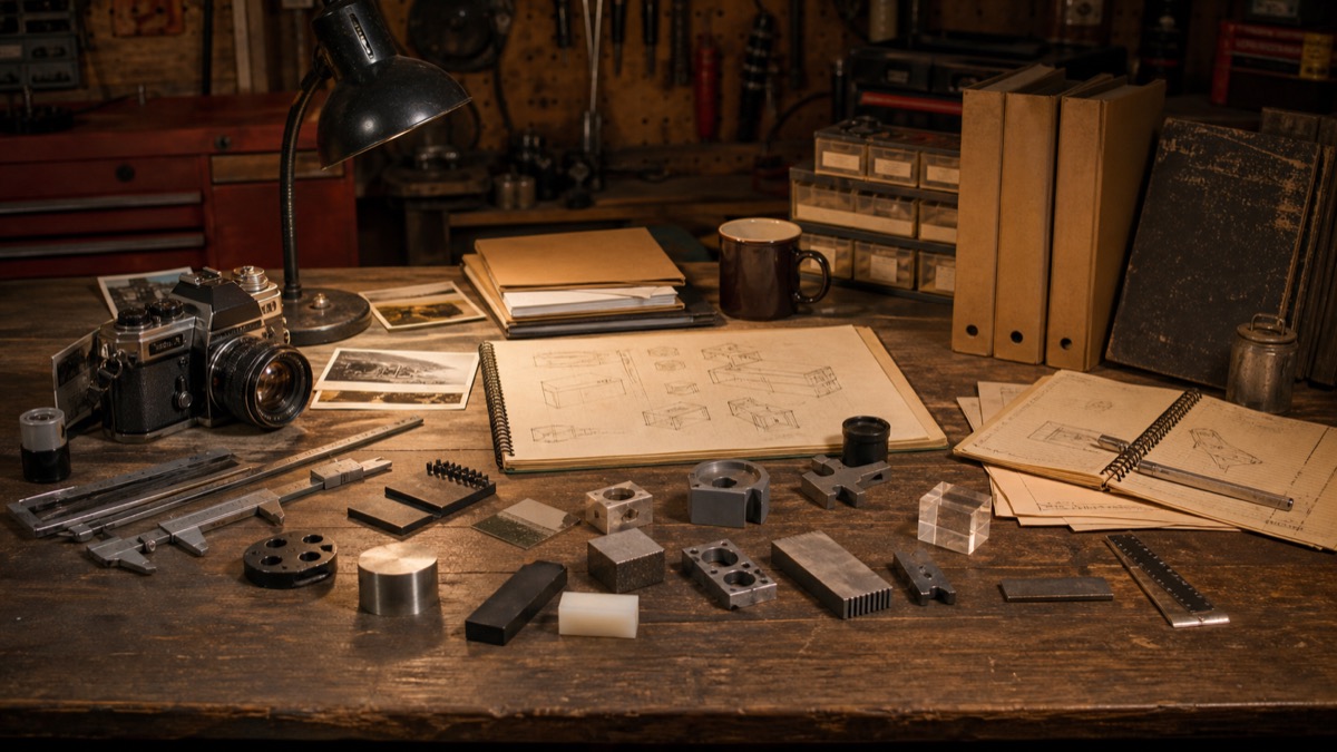 ロニー・バレットのガレージ起業史をイメージした資料展示