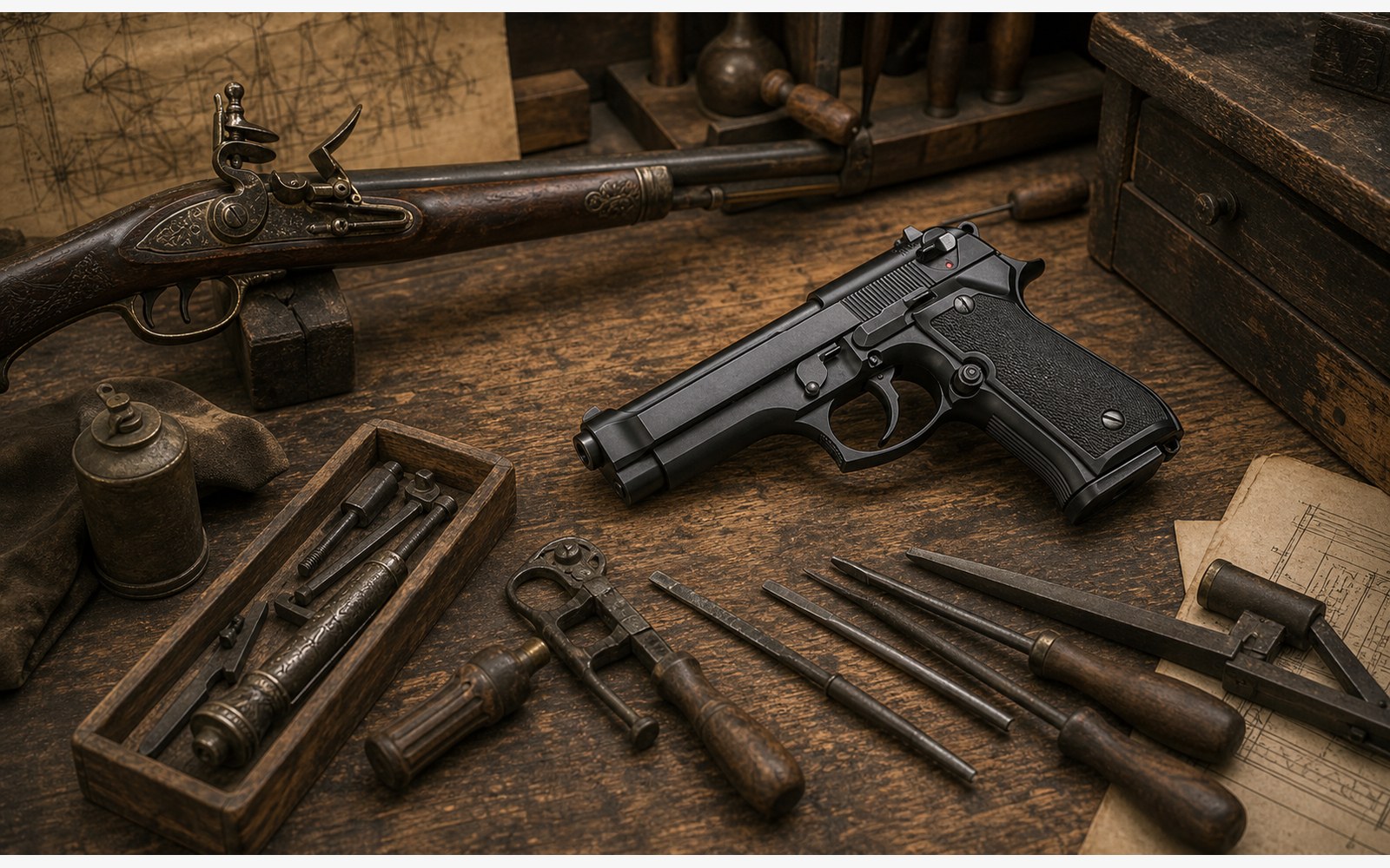ベレッタ500年の銃器製造史イメージ
