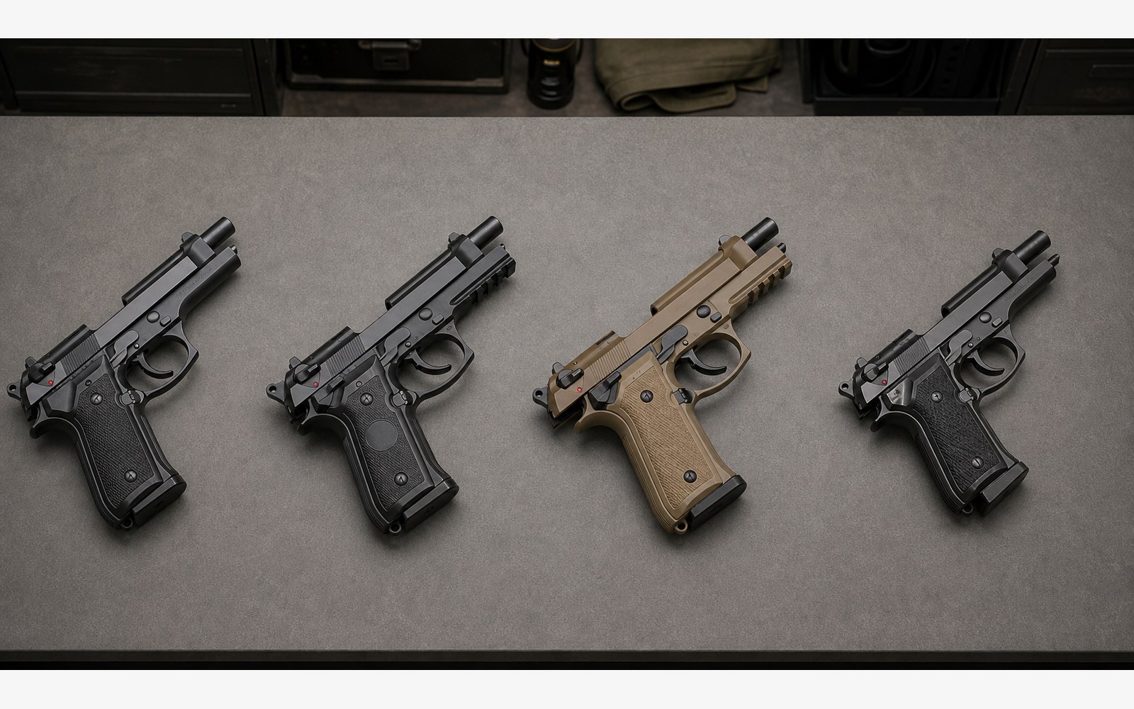 ベレッタ92/M9派生型の比較イメージ