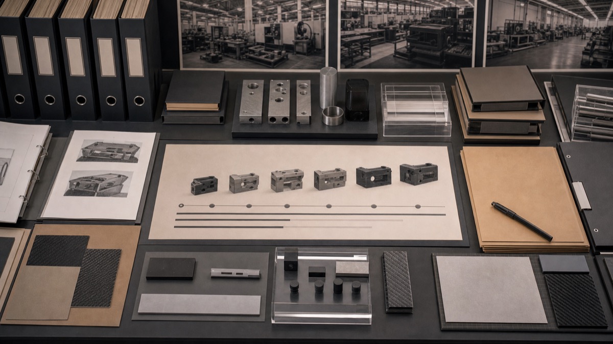 CheyTac社とM300系への発展をイメージした製造資料展示