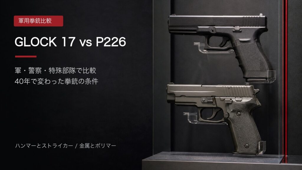 グロック17とSIG P226を比較する記事アイキャッチ