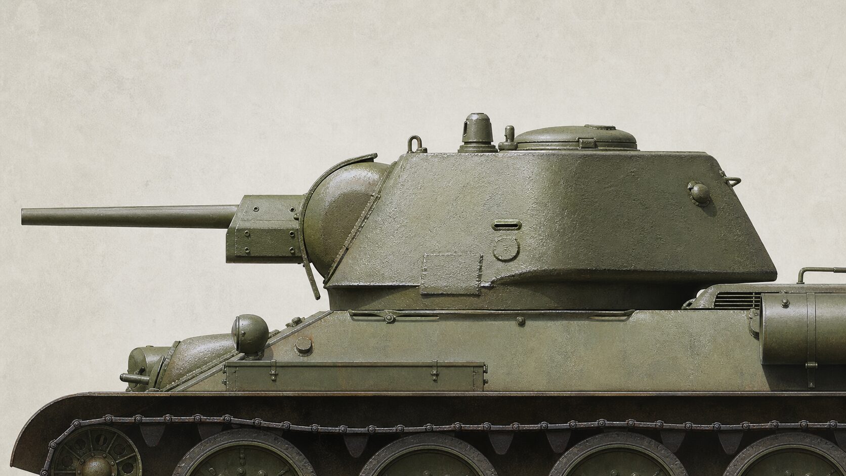 T-34/76の砲塔と76.2mm砲