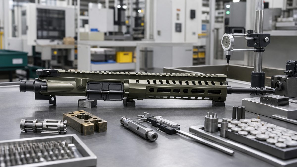 豊和工業による国産小銃製造をイメージした検査工程