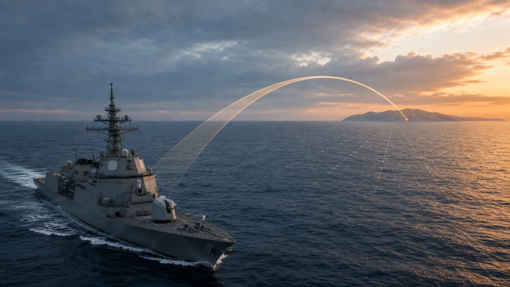 日本のイージス艦と長距離ミサイル運用