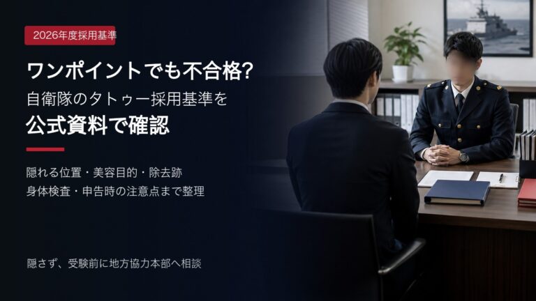 自衛隊のタトゥー採用基準を公式資料で確認する記事アイキャッチ