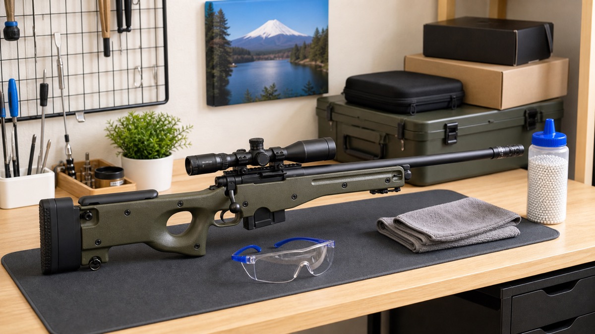 L96系エアガンを安全に楽しむ趣味用ディスプレイ