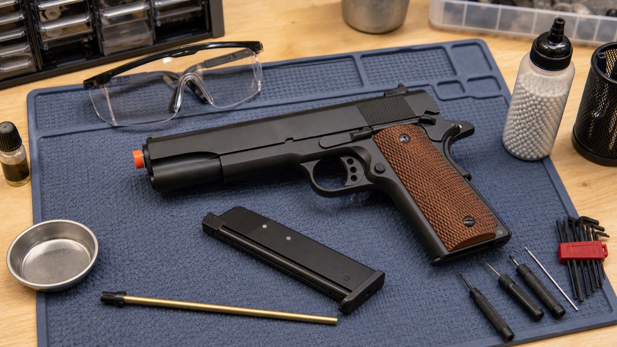M1911系エアガンを楽しむ趣味用ディスプレイ