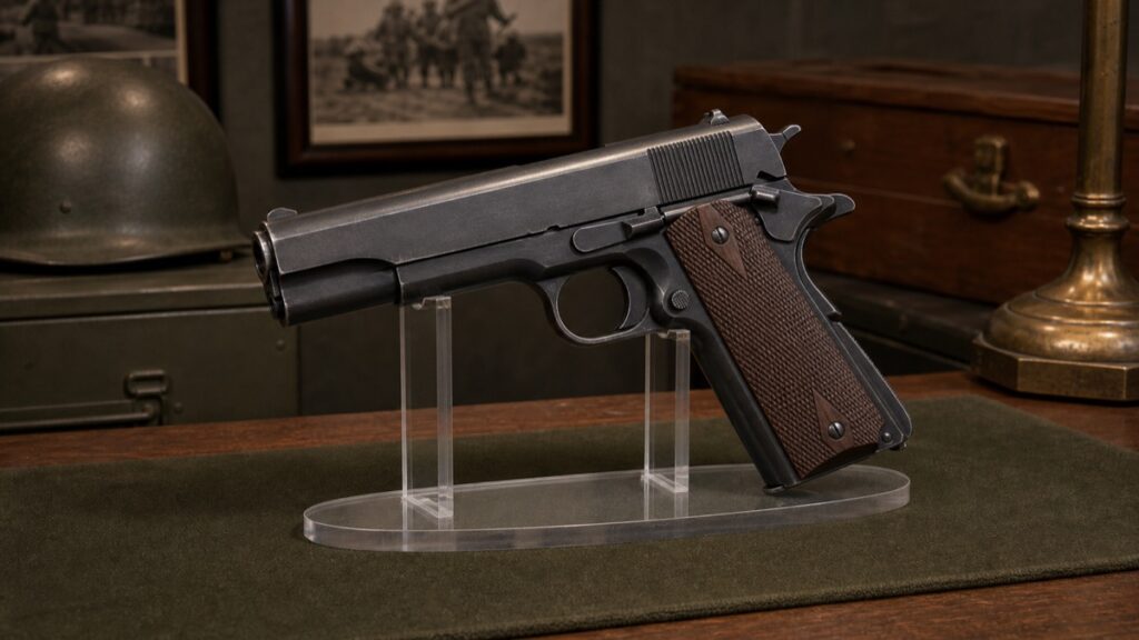 M1911をイメージしたクラシック自動拳銃のアイキャッチ