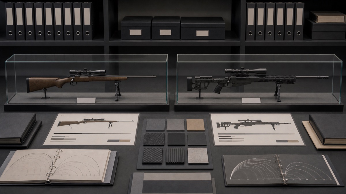 M40からMk 13 Mod 7への世代交代をイメージした資料展示