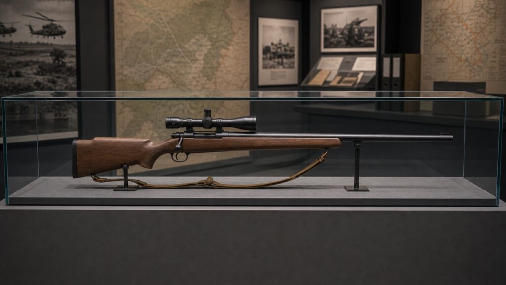 M40狙撃銃をイメージした博物館展示
