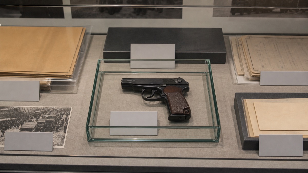 日本でのマカロフ型拳銃認知を資料展示風に表したケース