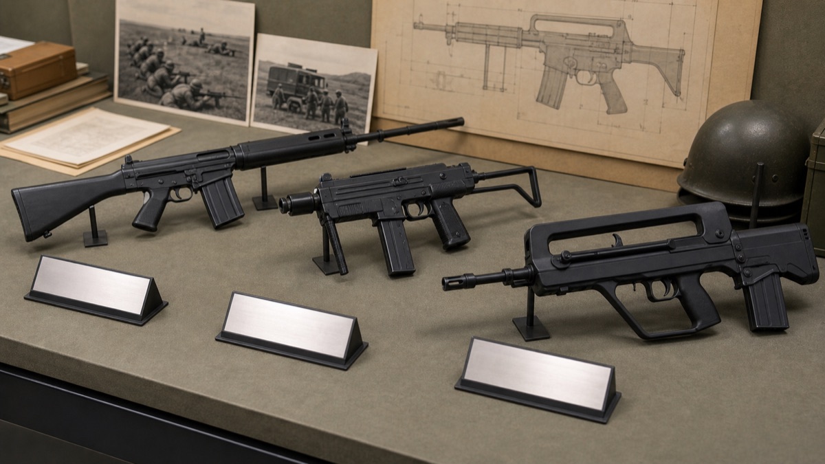 MAS49とMAT49からFAMASへ統合される流れをイメージした展示