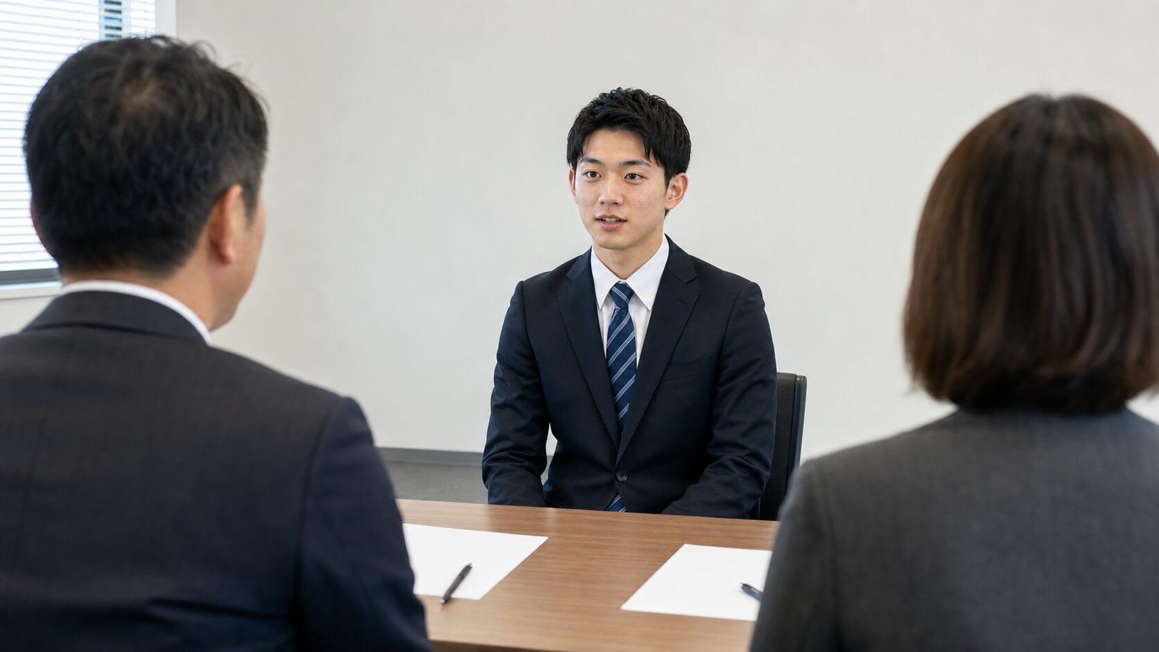 航空学生の個人面接を想定した模擬面接のイメージ