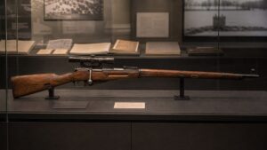 モシン・ナガン狙撃銃をイメージした博物館展示