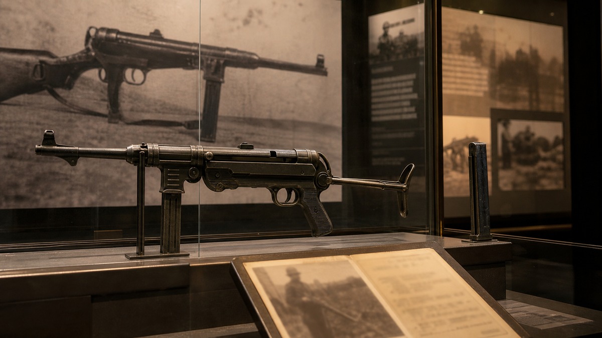MP40とシュマイザーという誤称を解説する資料展示