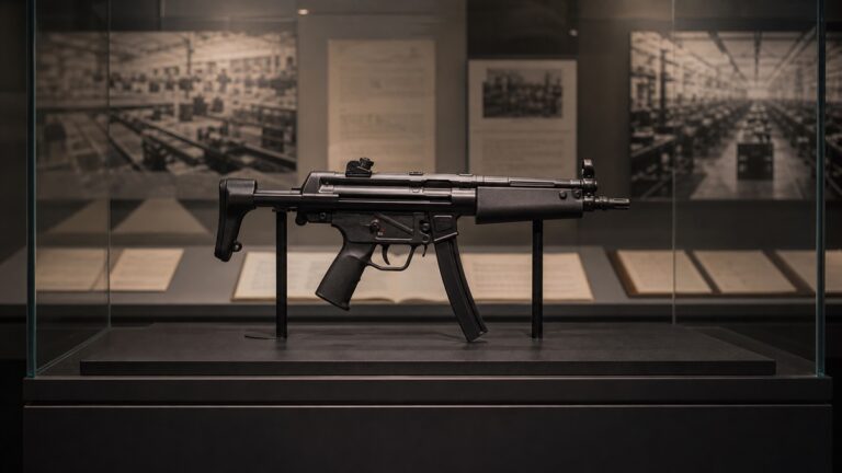 MP5をイメージした博物館展示
