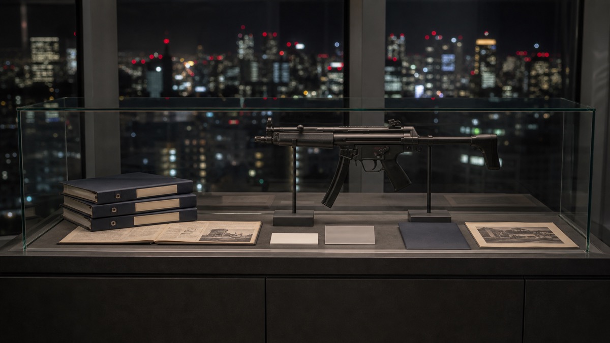 日本警察とMP5の接点をイメージした資料展示