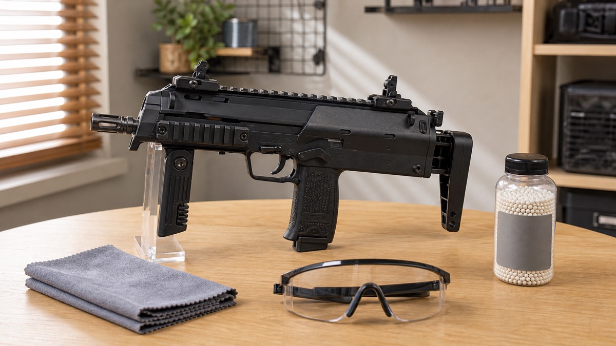 MP7系エアガンを安全に楽しむ趣味用ディスプレイ