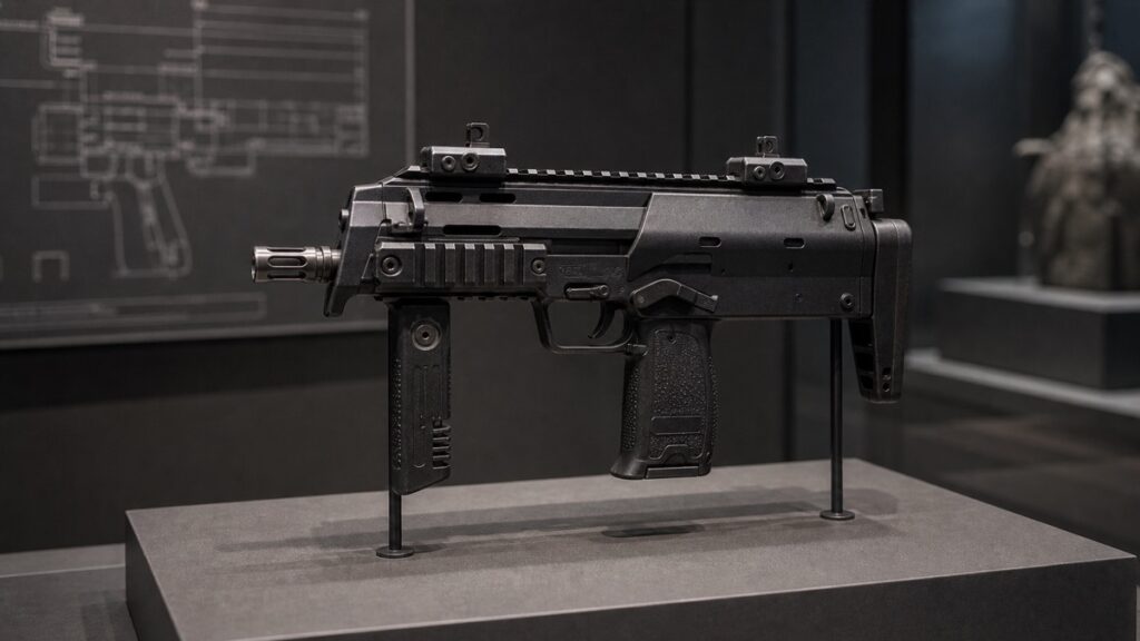 MP7をイメージした博物館展示