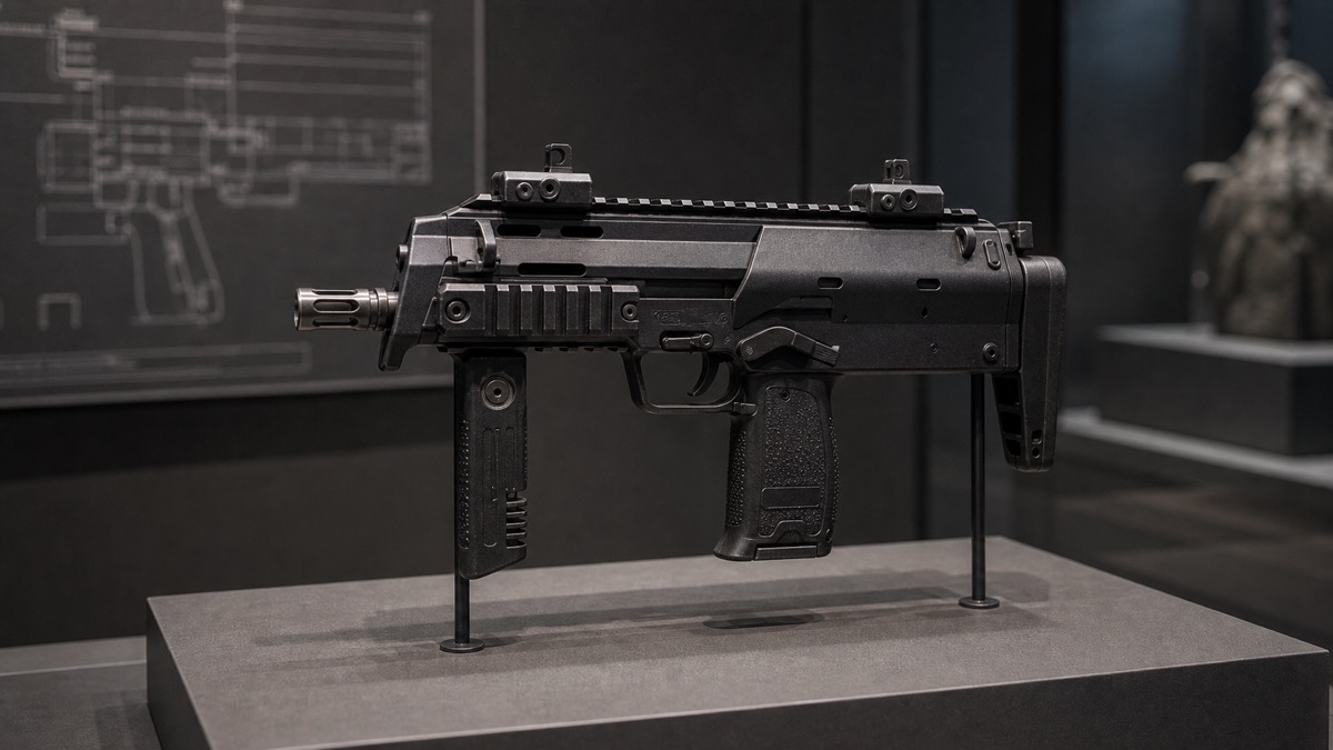MP7をイメージした博物館展示