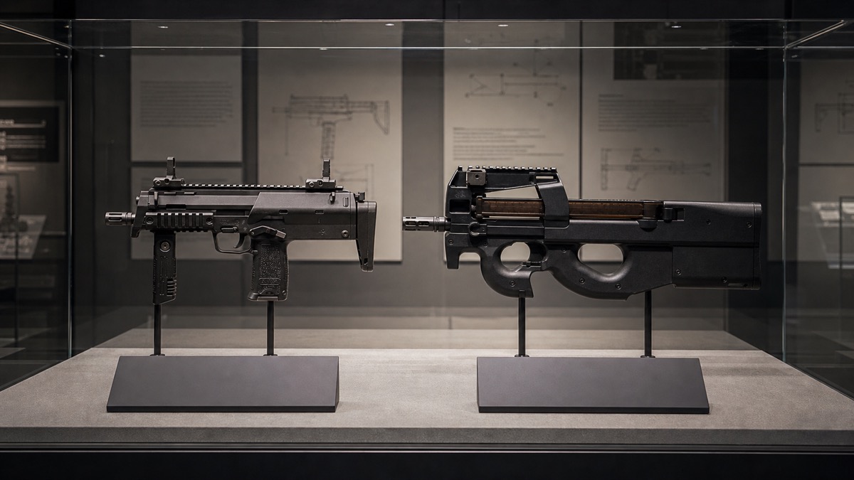 MP7とP90のPDW比較をイメージした展示