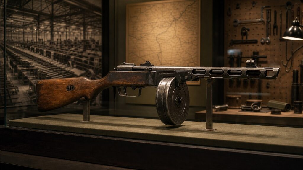 PPSh-41をイメージした博物館展示