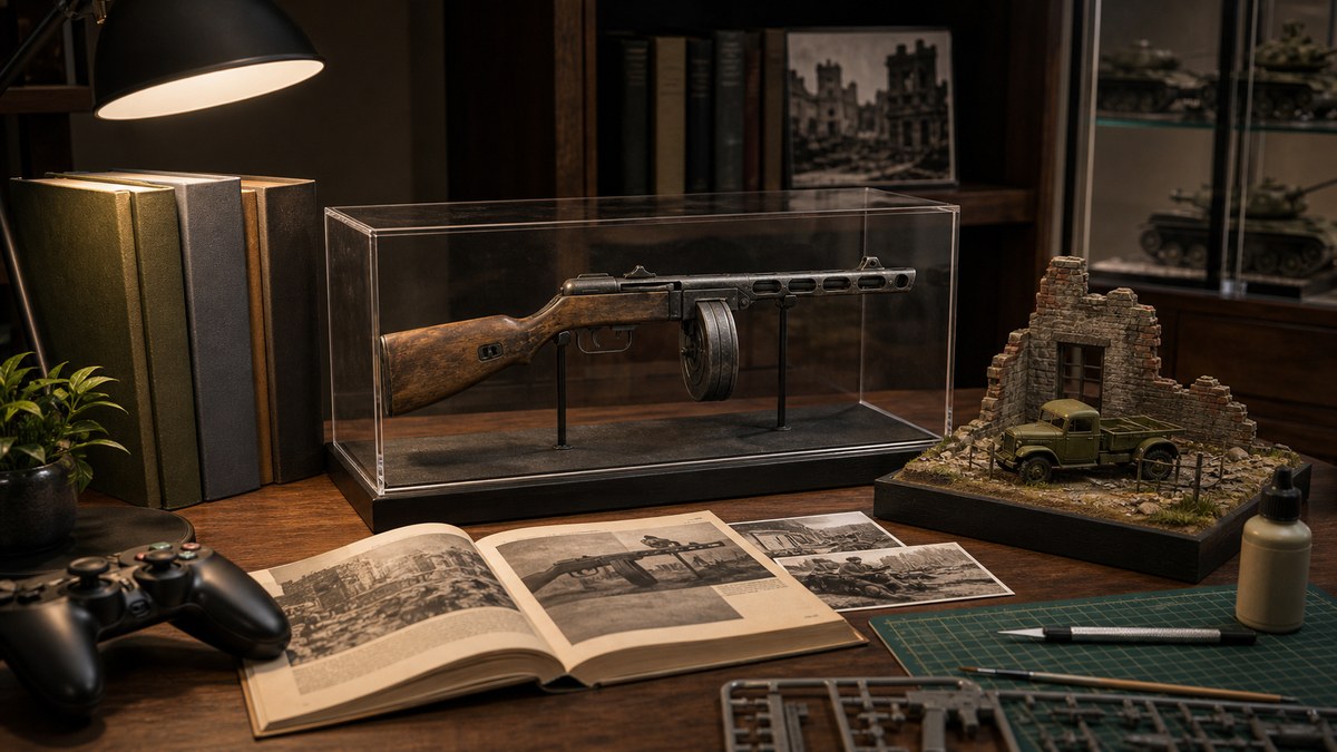 PPSh-41系模型を安全に楽しむ趣味用ディスプレイ