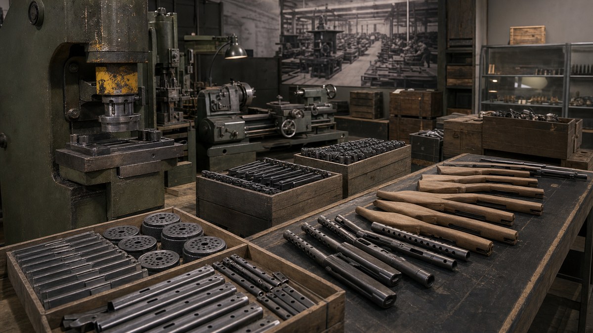 PPSh-41の量産思想をイメージした工場展示
