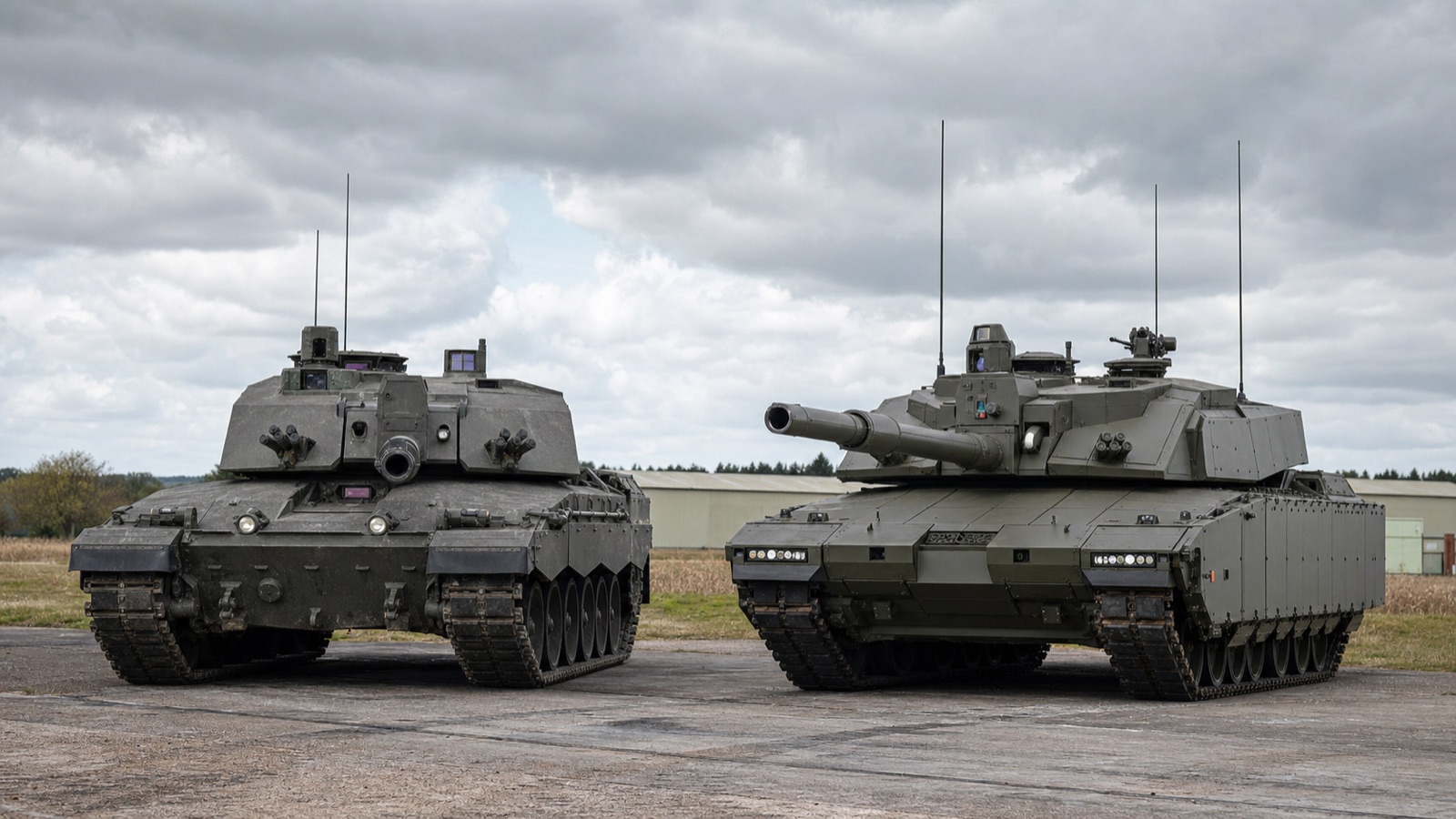 チャレンジャー2級と後継戦車級の車体比較