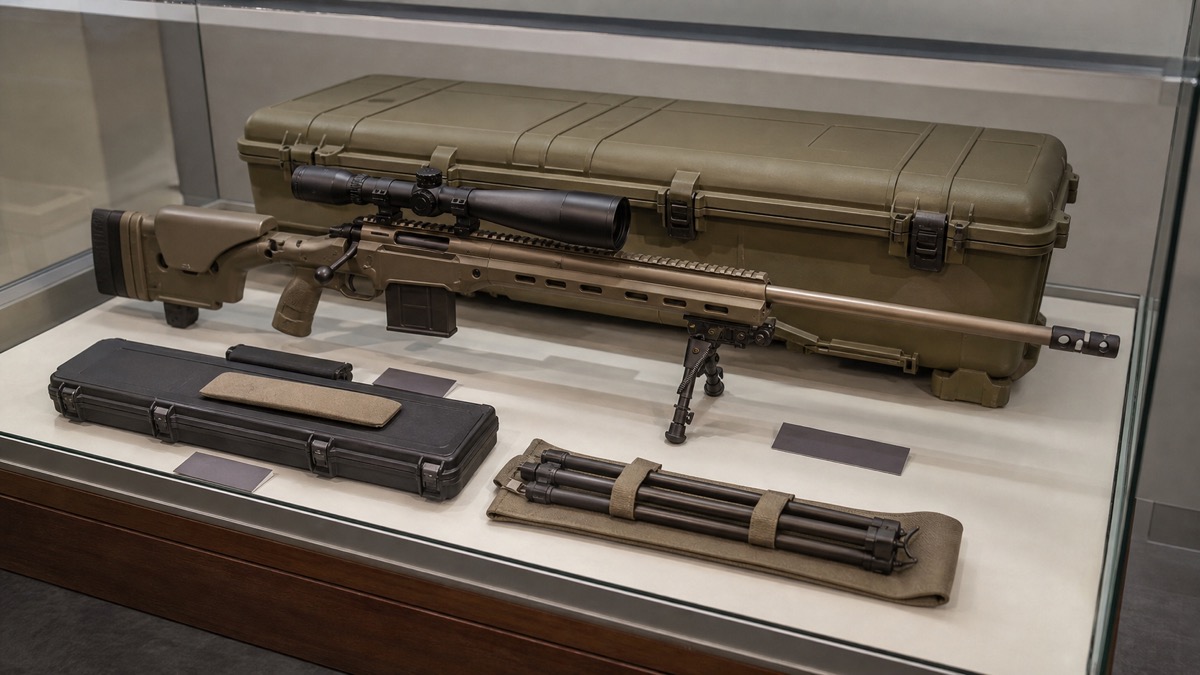 カナダ軍C15 LRSWのシステム展示をイメージした静物