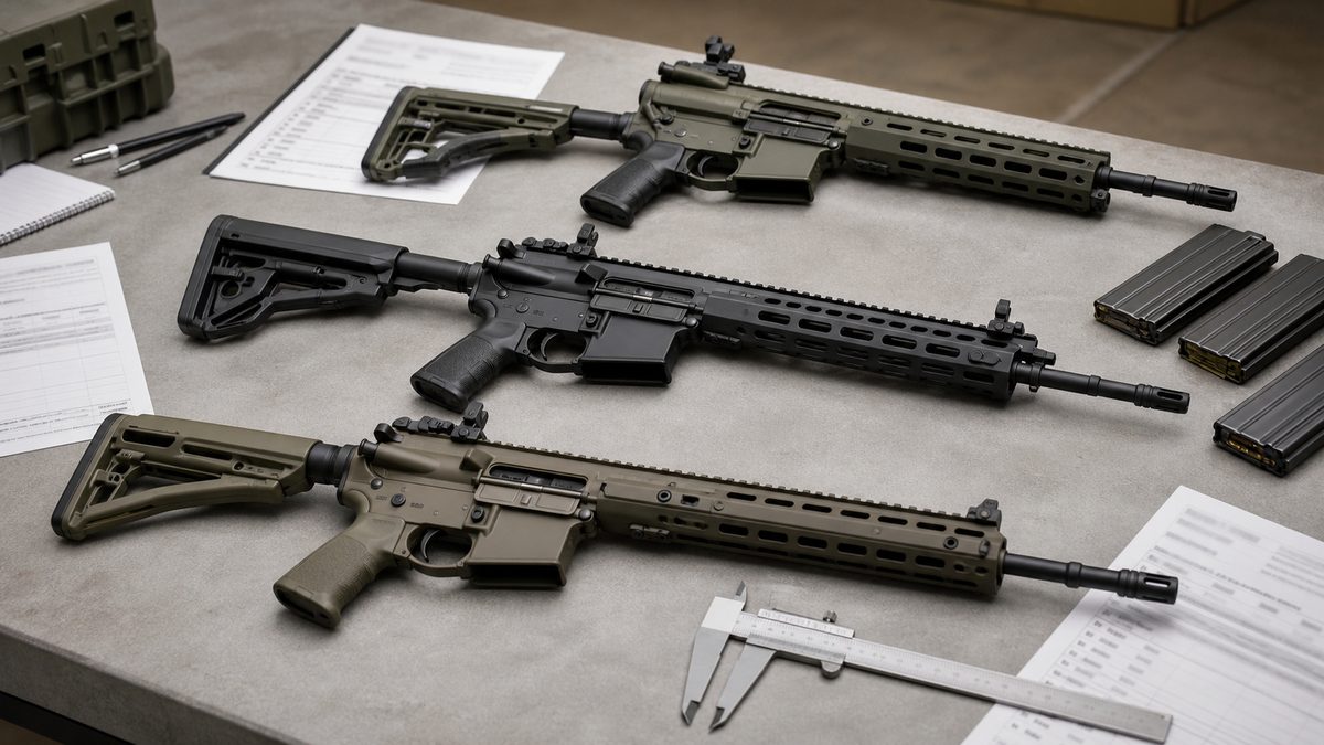 20式小銃とHK416・SCAR-Lの選定比較イメージ