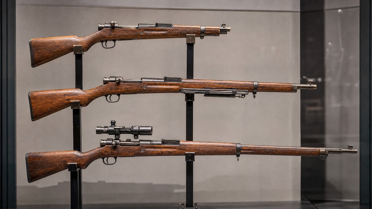 三八式騎銃・四四式騎銃・九七式狙撃銃の派生型展示