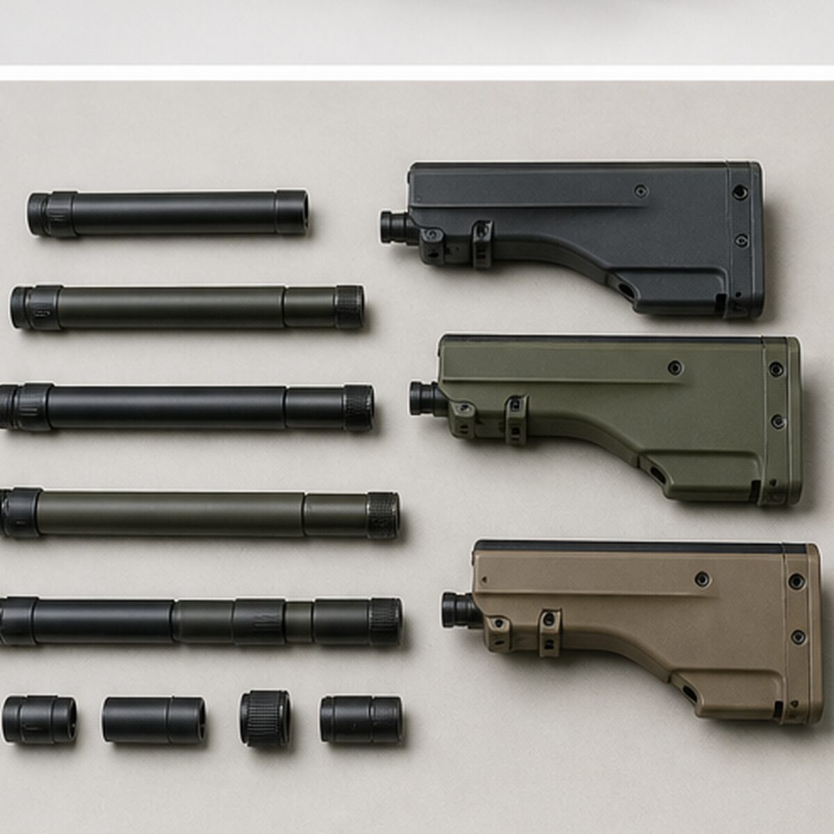AUG A1からA3系までの銃身とレシーバー構成