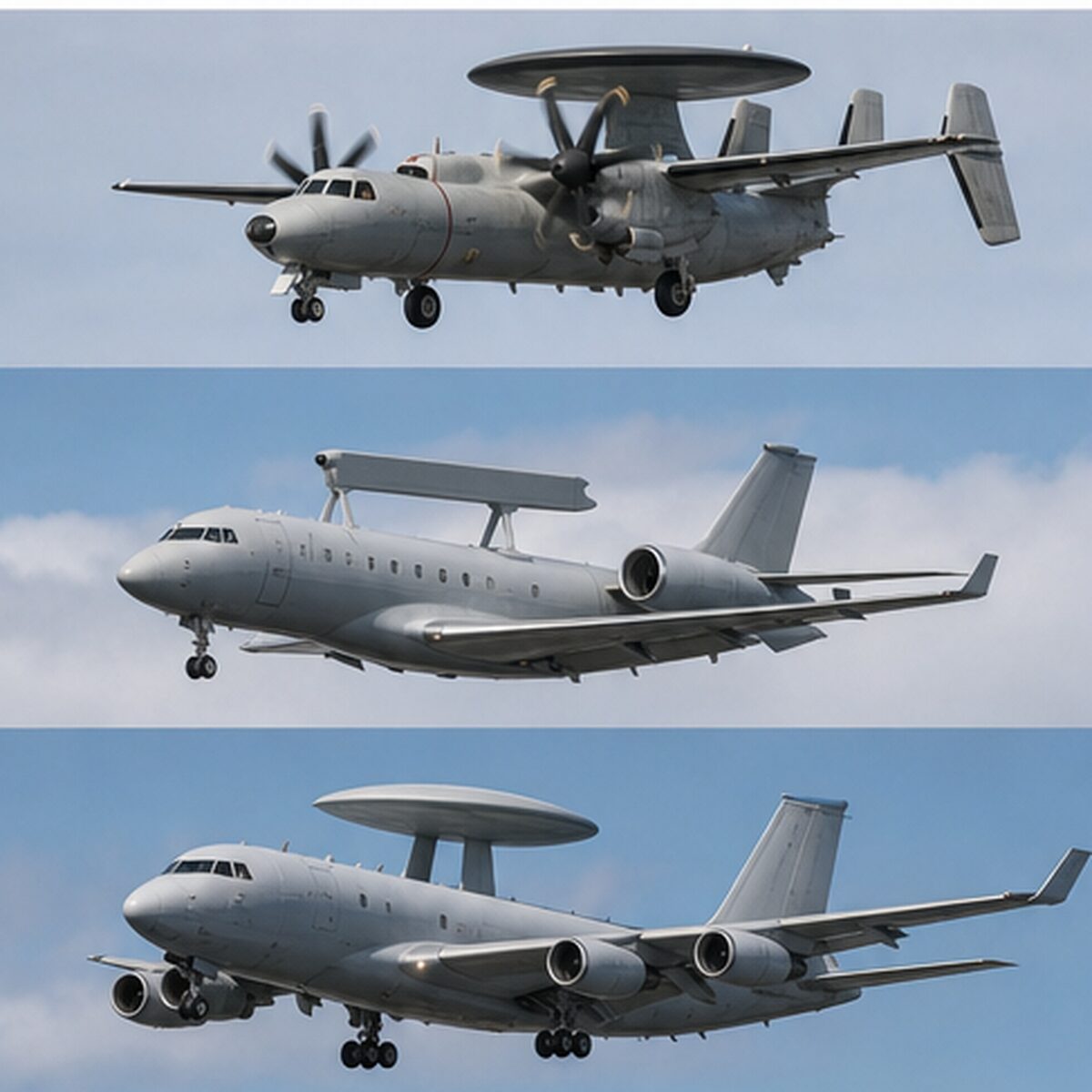 E-2D・E-7・KJ-500を直接比較に関わる装備と運用環境