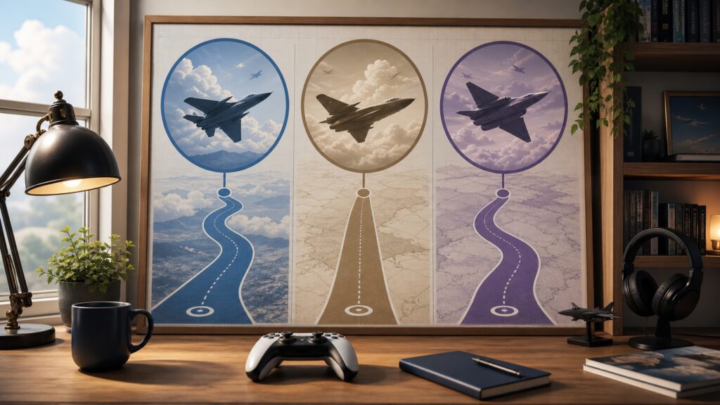 エースコンバットの入口を3つのルートから選ぶゲーム環境