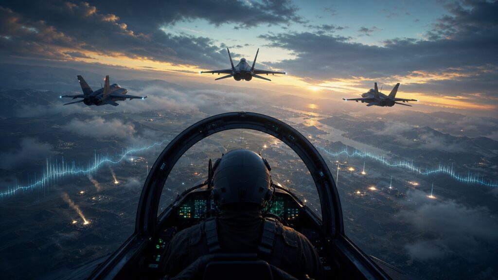 僚機・無線・地上部隊と共に戦況を変える架空のパイロット