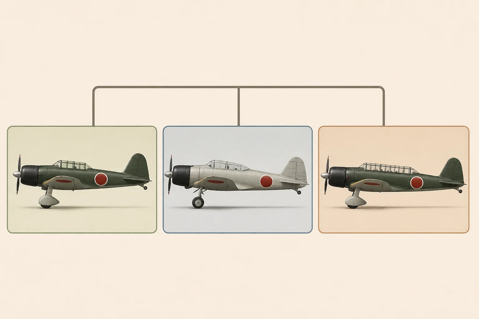 九七式一号B5N1・二号B5M1・三号B5N2の関係図