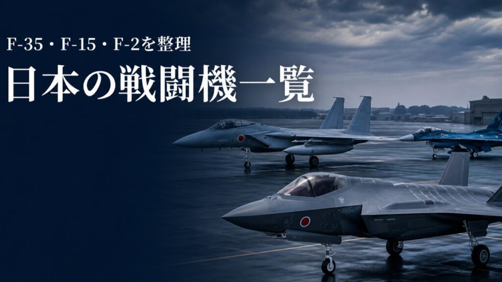 F-35A・F-15J・F-2で構成する日本の現役戦闘機一覧