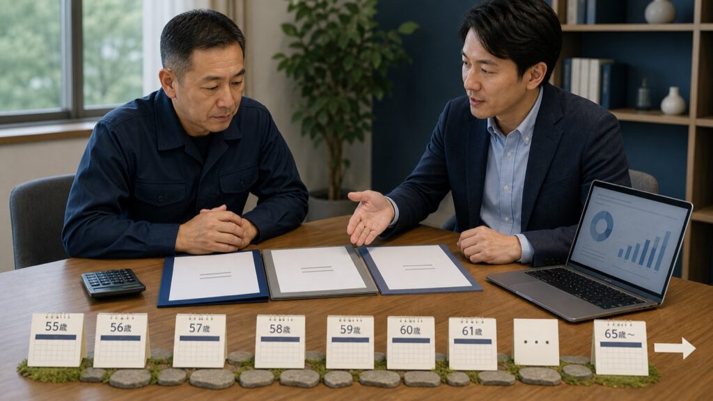 退職手当・若年給付金・再就職を分けて相談する自衛官