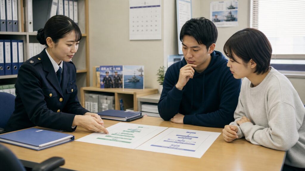 2つの採用区分を比較する進路相談