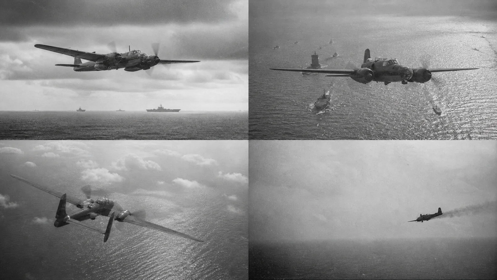 1944年11月の雷撃から1945年3月のウルシー・日本近海攻撃を示す銀河の実戦年表
