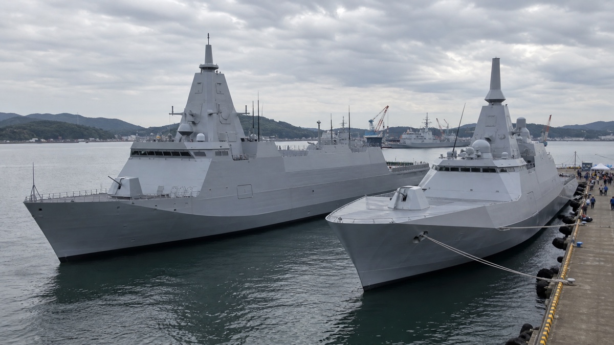 26型級と、もがみ型級の艦体規模比較