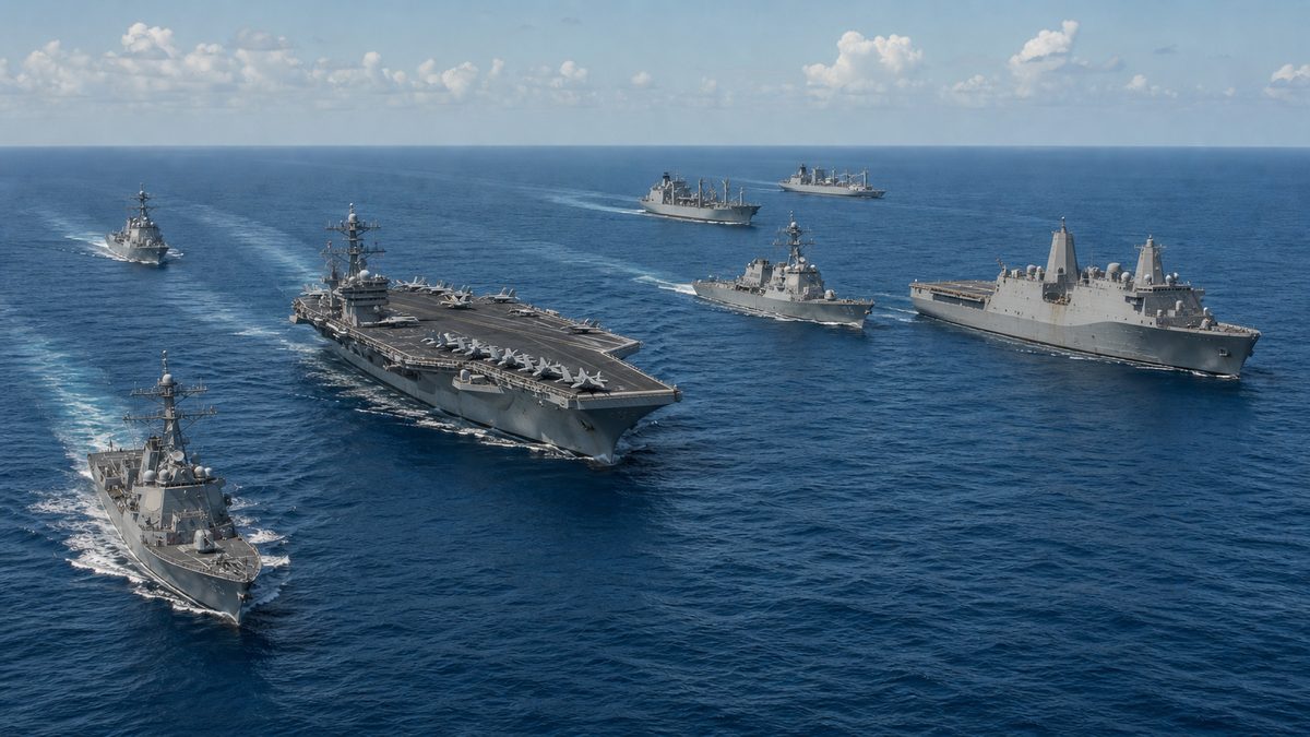空母・駆逐艦・揚陸艦・支援艦からなる現代艦隊
