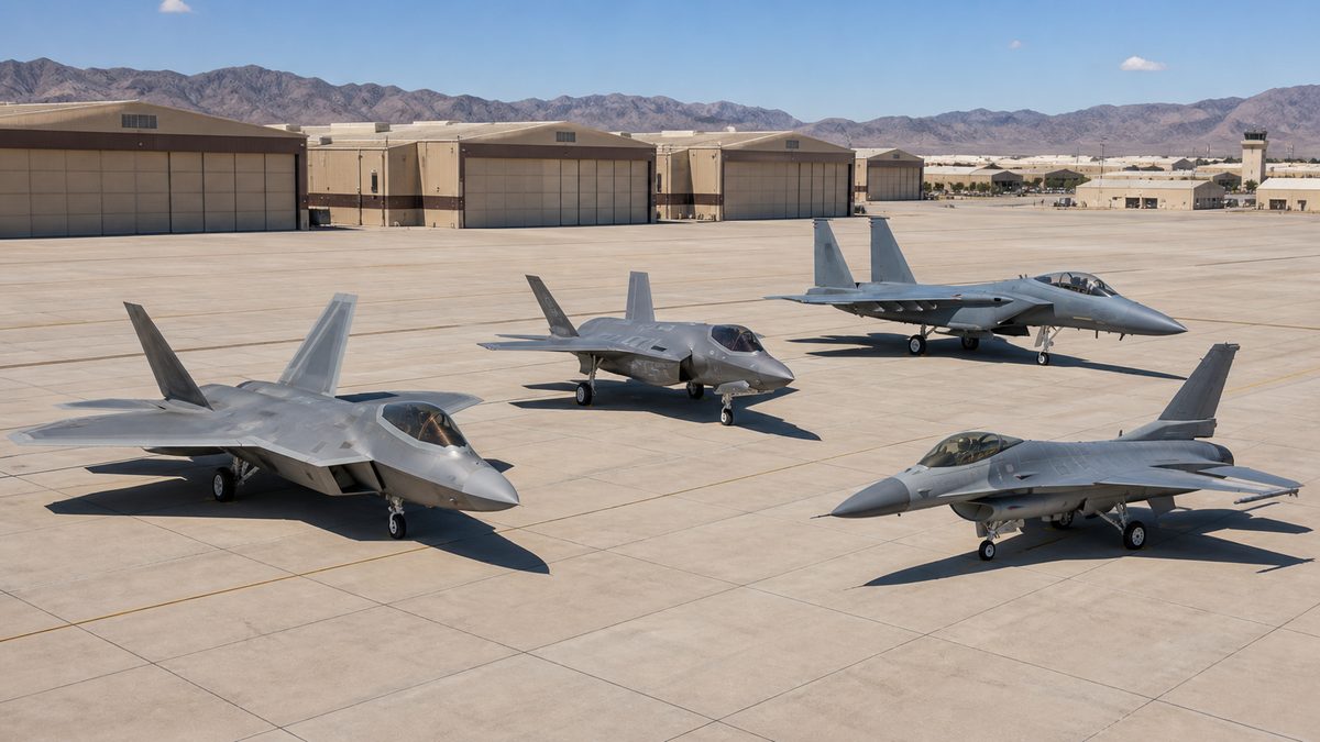 F-22・F-35A・F-15EX・F-16に相当する現代戦闘機の比較展示