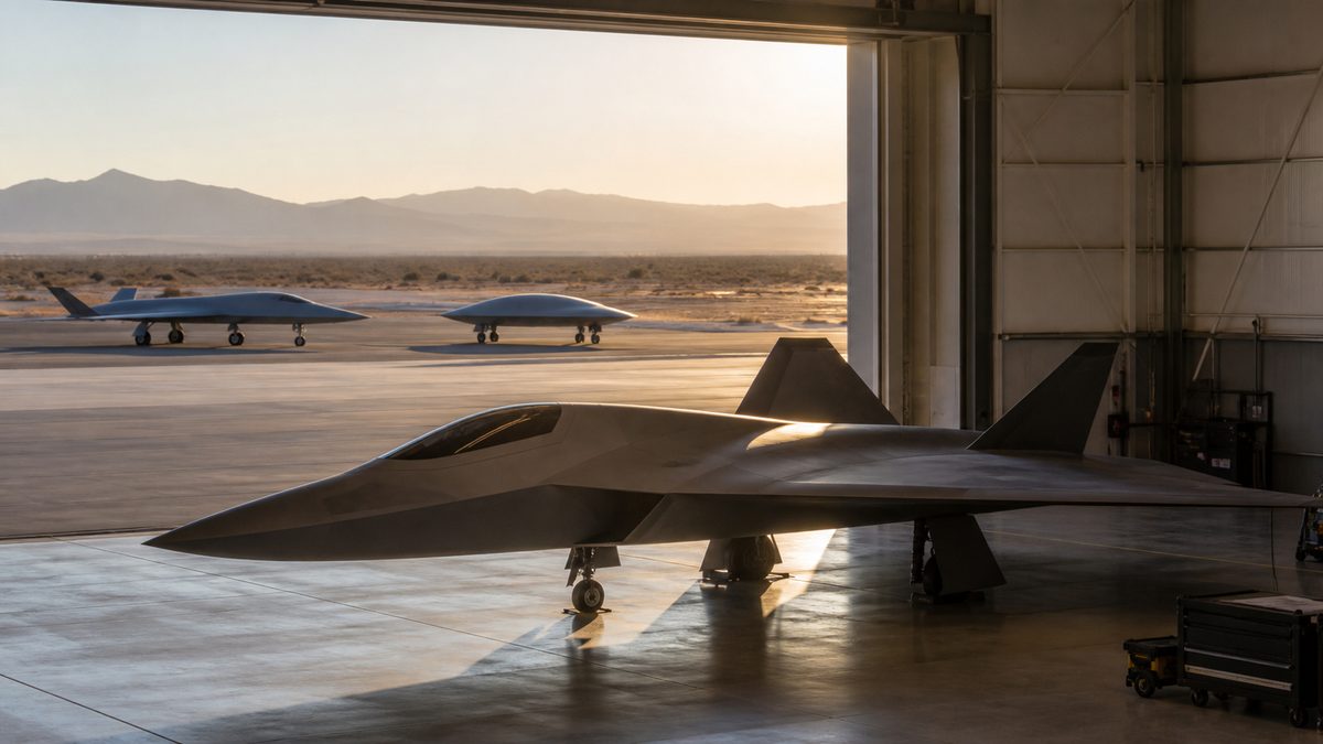 第6世代戦闘機と無人僚機の研究開発を表す試験飛行場