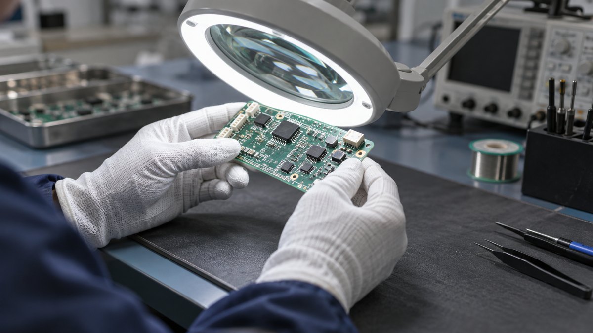 電子機器の製造を支える検査工程。