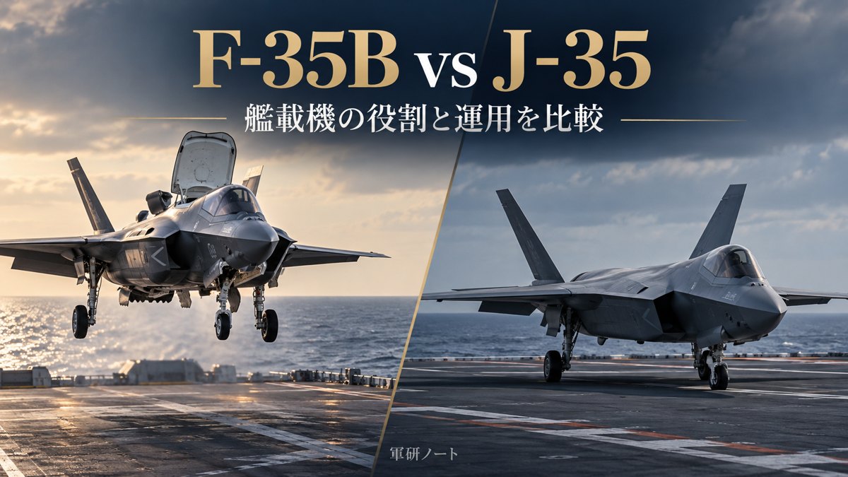 F-35B vs J-35｜日米のSTOVL艦載機と中国空母艦載機を比較