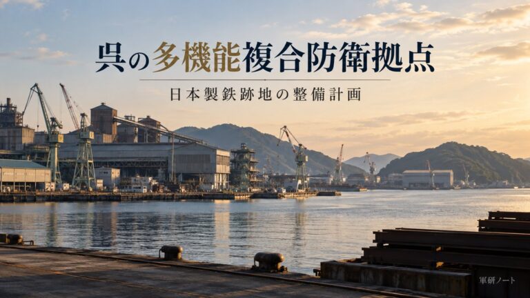 呉の多機能複合防衛拠点とは|日本製鉄跡地に何が整備されるのか