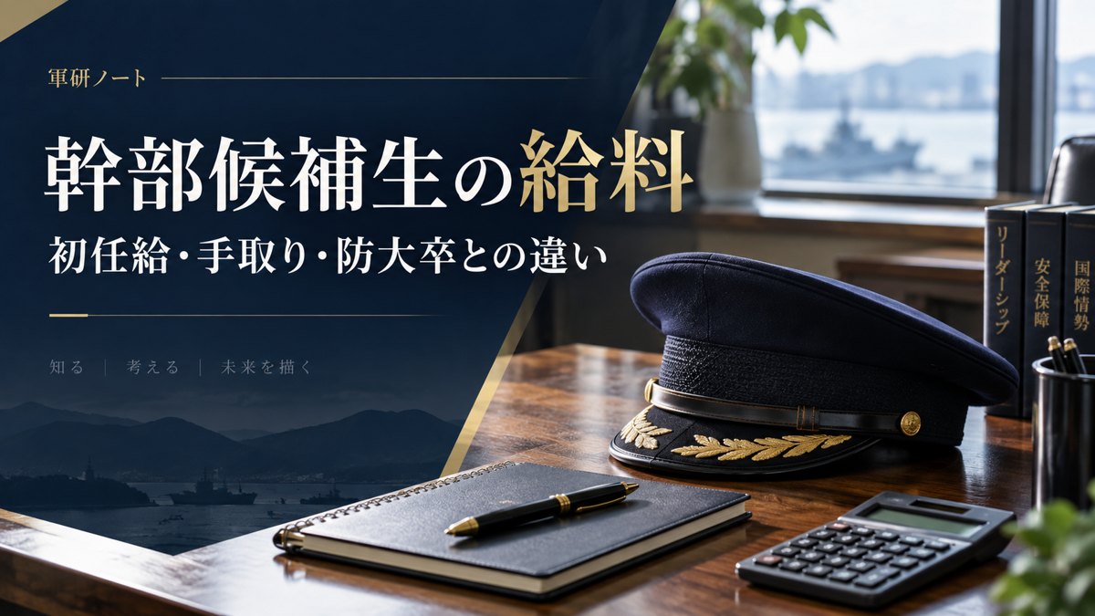 自衛隊幹部候補生の給料・手取り|初任給・昇任・防大卒との違い