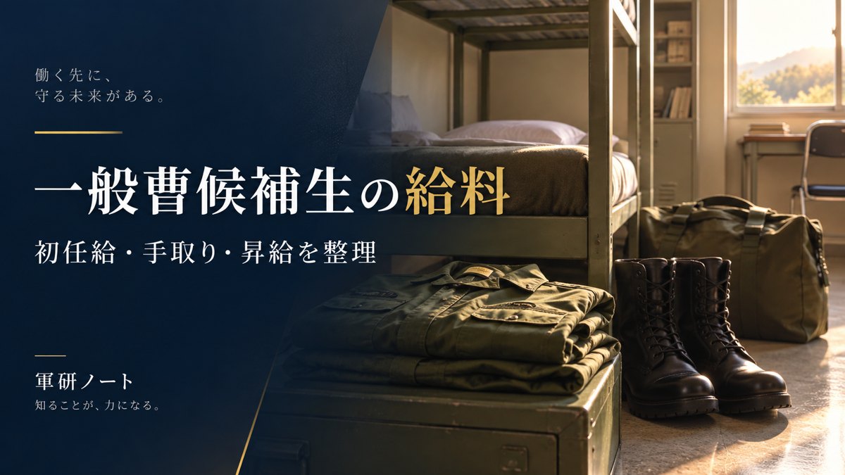 一般曹候補生の給料・手取りはいくら？初任給・昇給・自衛官候補生との違い